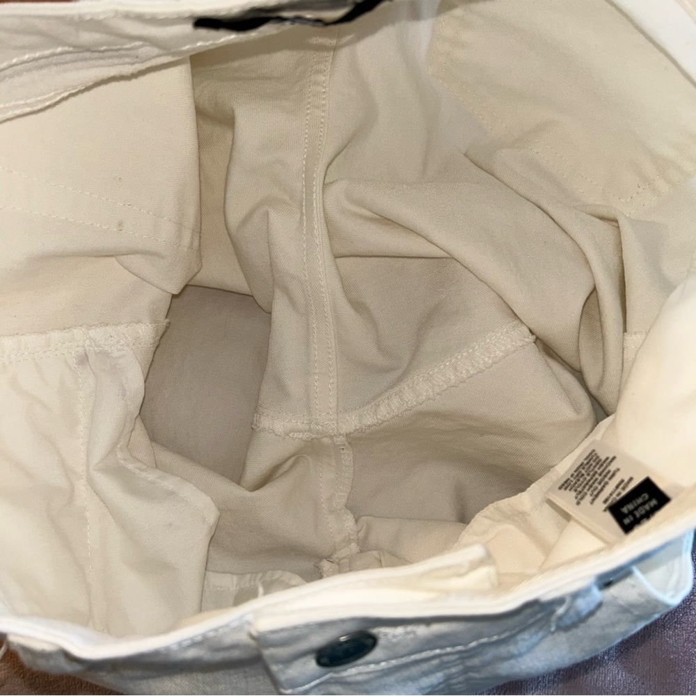 Frye white denim straight leg jeans size 8/29 pockets - Picture 4 of 10